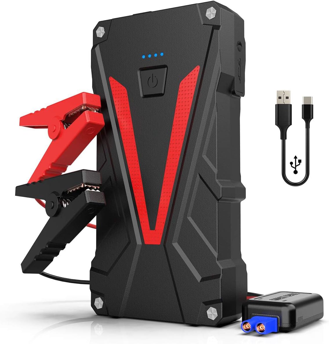 High-Power Portable Car Jump Starter & Inflator